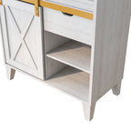 DH BASIC Farmhouse White Oak 6-Shelf Baker's Rack by Denhour