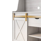 DH BASIC Farmhouse White Oak 6-Shelf Baker's Rack by Denhour