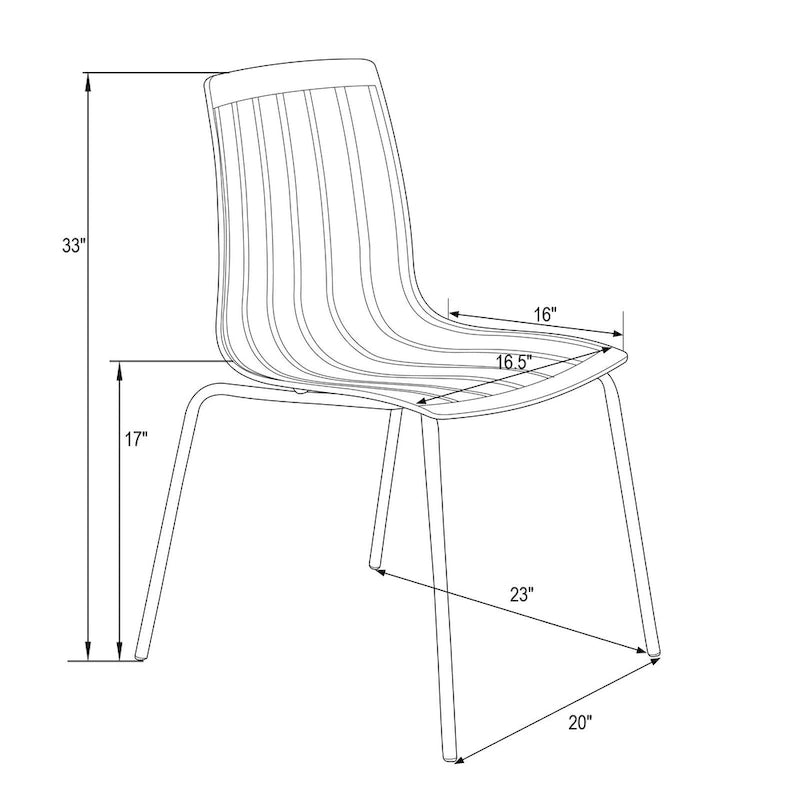 Ralph Acrylic Plastic Dining Chair Chrome Metal Legs Modern Transparent Accent Side Chair for Dining Room & Kitchen