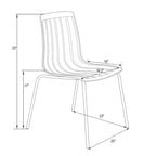 Ralph Acrylic Plastic Dining Chair Chrome Metal Legs Modern Transparent Accent Side Chair for Dining Room & Kitchen
