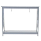 HomCom 2-Tier Bench Sofa Console Table with Underneath Storage Shelf for the Entryway, Living Room, & Hallway