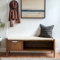 INK+IVY Arcadia Accent Bench with Storage and Upholstered Cushion - 42W x 17D x 19.5H