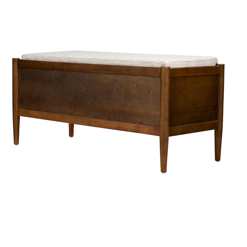 INK+IVY Arcadia Accent Bench with Storage and Upholstered Cushion - 42W x 17D x 19.5H