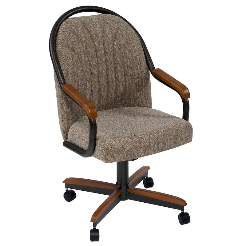 Casual Dining Barell Swivel and Tilt Rolling Dining Chair - 38Hx221/2Wx22D - 38Hx24Wx22D