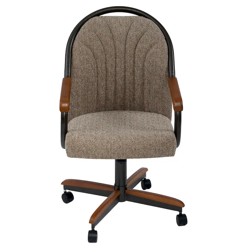 Casual Dining Barell Swivel and Tilt Rolling Dining Chair - 38Hx221/2Wx22D - 38Hx24Wx22D