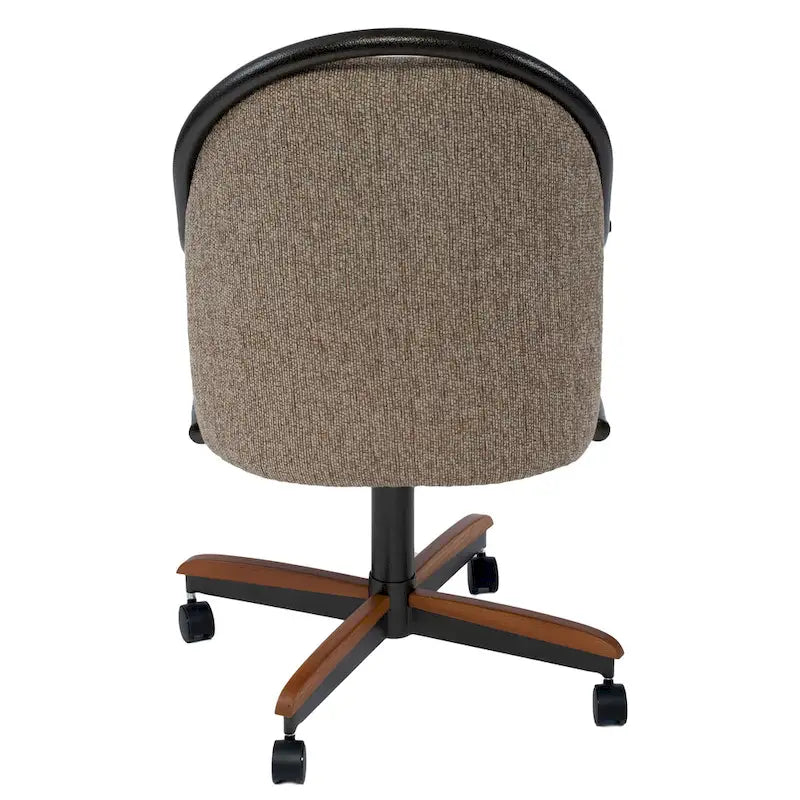 Casual Dining Barell Swivel and Tilt Rolling Dining Chair - 38Hx221/2Wx22D - 38Hx24Wx22D