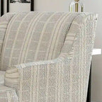 Binick Transitional Multi-color Chenille Stripe Pattern Armchair by