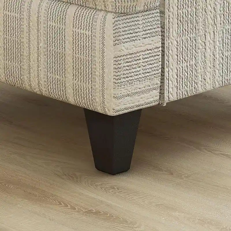 Binick Transitional Multi-color Chenille Stripe Pattern Armchair by