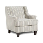 Binick Transitional Multi-color Chenille Stripe Pattern Armchair by