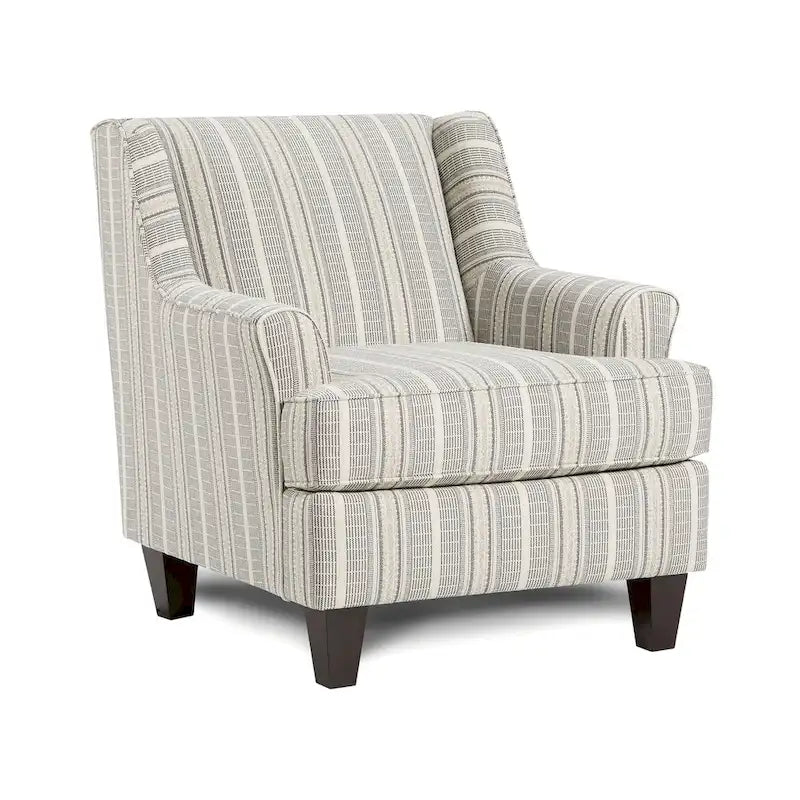 Binick Transitional Multi-color Chenille Stripe Pattern Armchair by