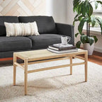 Giethoorn Solid Wood Bench with Weave Rope by  Modern