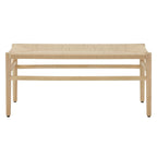 Giethoorn Solid Wood Bench with Weave Rope by  Modern