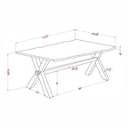 Mav Transitional Walnut 47-inch Solid Wood Coffee Table by