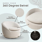 Winnie Modern Swivel Barrel Chair