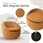 Winnie Modern Swivel Barrel Chair