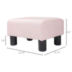 16 Cube Modern Linen Footrest Ottoman