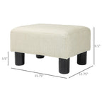 16 Cube Modern Linen Footrest Ottoman