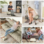 16 Cube Modern Linen Footrest Ottoman