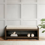 Madison Park Stanton Accent Bench with Lower Shelf
