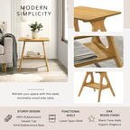 Arona Mid-Century Modern Wood 3-Piece Coffee Table Set