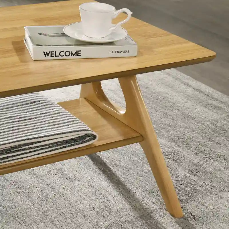 Arona Mid-Century Modern Wood 3-Piece Coffee Table Set