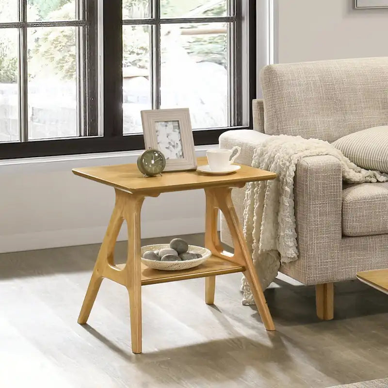 Arona Mid-Century Modern Wood 3-Piece Coffee Table Set