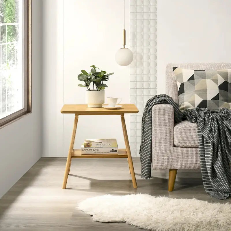 Arona Mid-Century Modern Wood 3-Piece Coffee Table Set