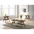 Arona Mid-Century Modern Wood 3-Piece Coffee Table Set