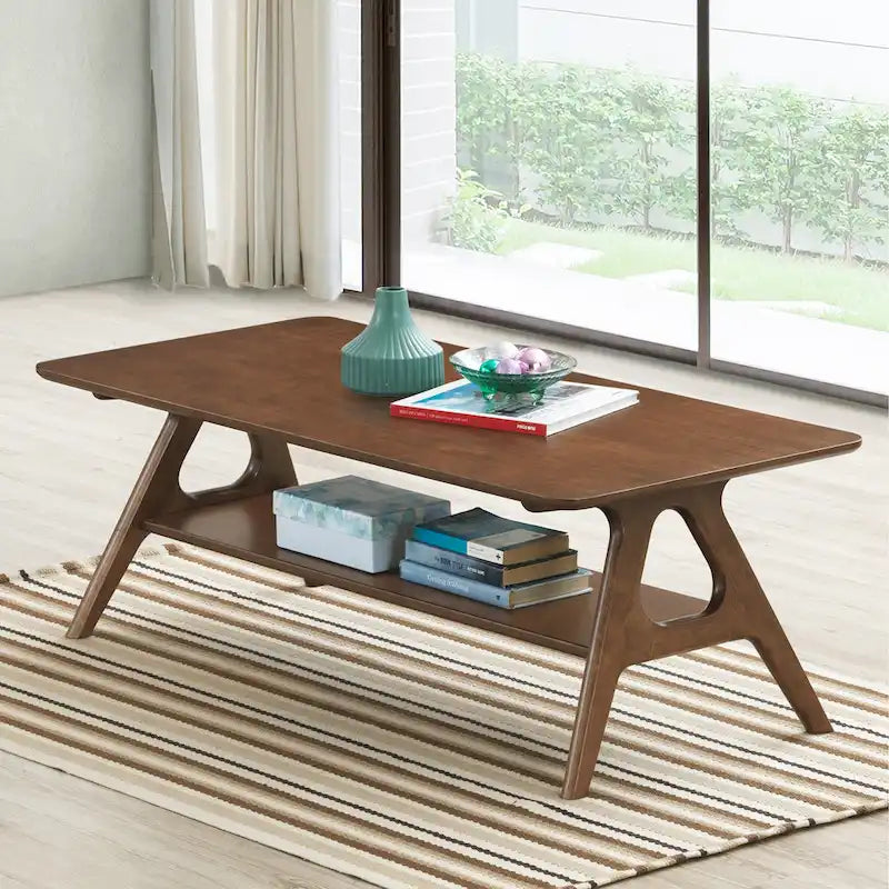 Arona Mid-Century Modern Wood 3-Piece Coffee Table Set