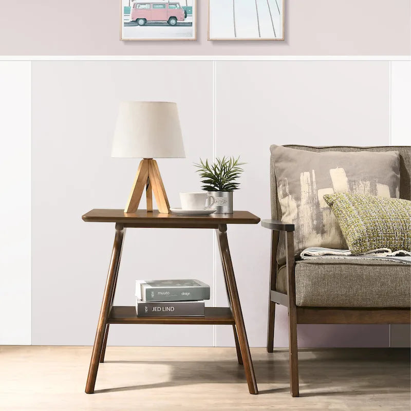 Arona Mid-Century Modern Wood 3-Piece Coffee Table Set