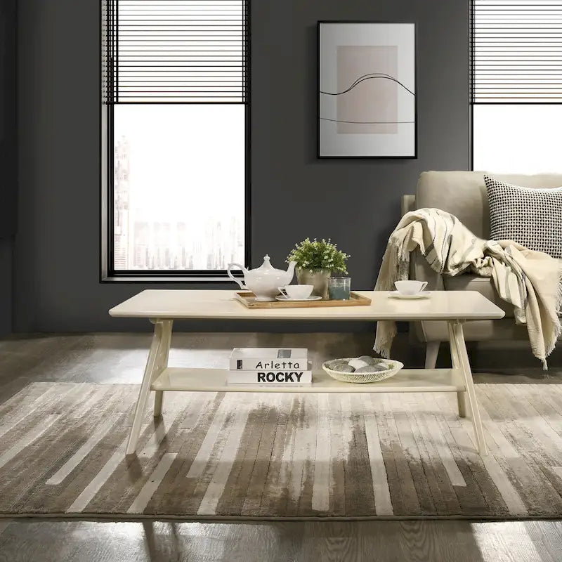 Arona Mid-Century Modern Wood 3-Piece Coffee Table Set