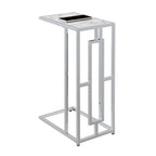 Convenience Concepts Town Square Chrome Faux Marble C End Table