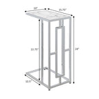 Convenience Concepts Town Square Chrome Faux Marble C End Table
