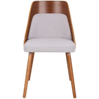 Carson Carrington Vallemala Walnut and Fabric Dining Chair - N/A