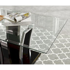 McAvory Modern 47-inch Glass Top 1-Shelf Coffee Table by Silver Orchid