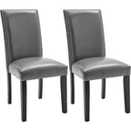 Faux Leather Kitchen Dining Accent Chairs Set of 2