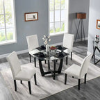 Faux Leather Kitchen Dining Accent Chairs Set of 2
