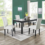 Faux Leather Kitchen Dining Accent Chairs Set of 2
