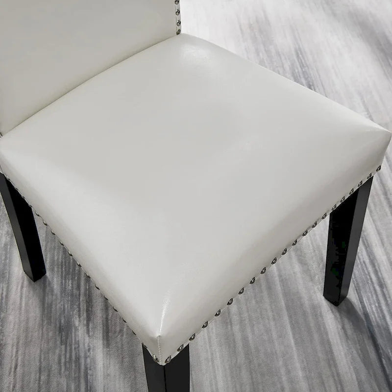 Faux Leather Kitchen Dining Accent Chairs Set of 2