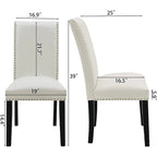 Faux Leather Kitchen Dining Accent Chairs Set of 2