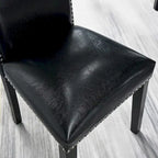 Faux Leather Kitchen Dining Accent Chairs Set of 2