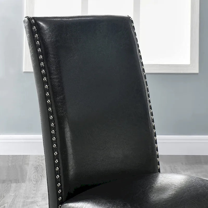 Faux Leather Kitchen Dining Accent Chairs Set of 2