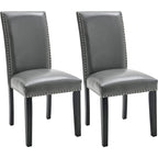 Faux Leather Kitchen Dining Accent Chairs Set of 2