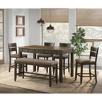 Menard Wood 6-Piece Counter Height Dining Set