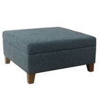 HomePop Luxury 32 Square Storage Ottoman