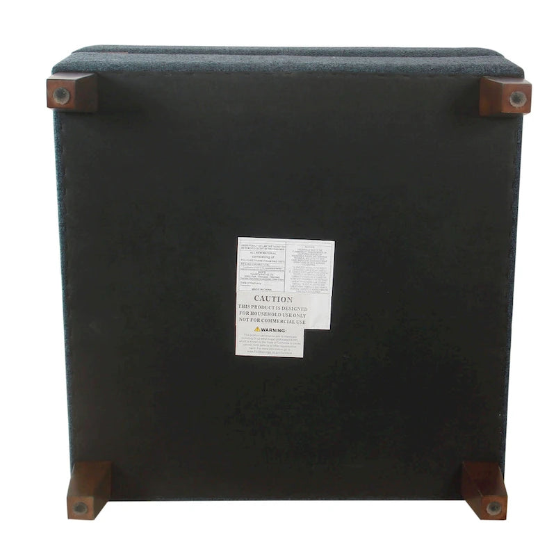 HomePop Luxury 32 Square Storage Ottoman