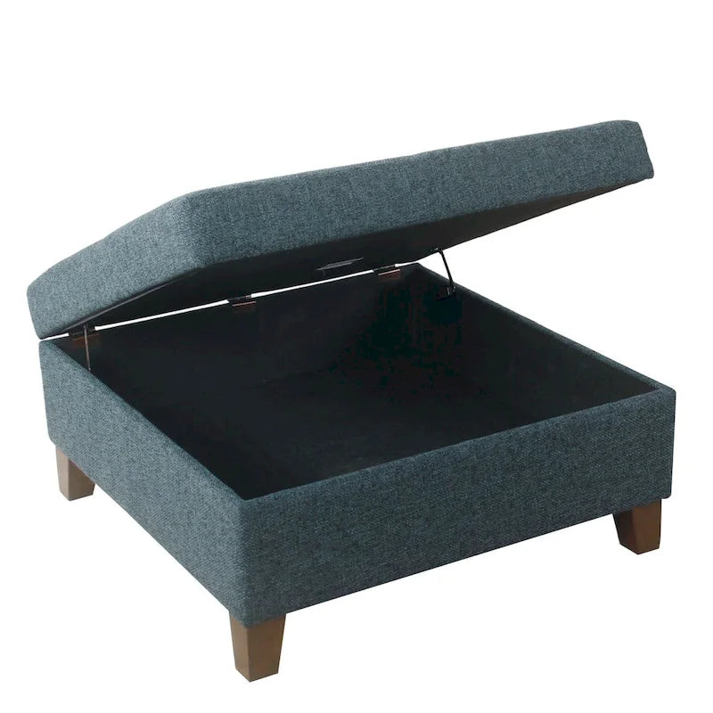 HomePop Luxury 32 Square Storage Ottoman