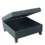 HomePop Luxury 32 Square Storage Ottoman