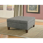 HomePop Luxury 32 Square Storage Ottoman