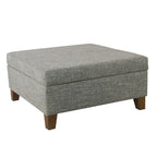 HomePop Luxury 32 Square Storage Ottoman